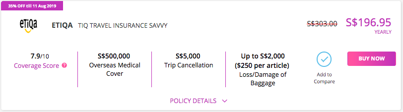 Etiqa travel insurance