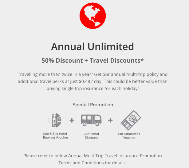 HL Travel Annual Travel Insurance promotion