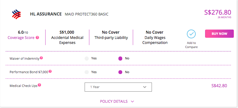 Hong Leong Maid Insurance Singapore